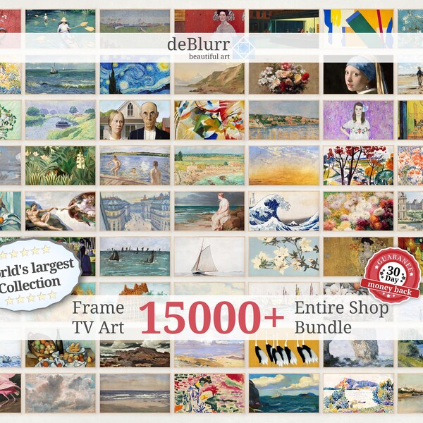 Das weltgrößte TV-Kunst-Bundle • 15000+ Kunstwerke • Wöchentliche Kollektions-Update • Mega Kollektion • Sofort-Download • für Samsung TV