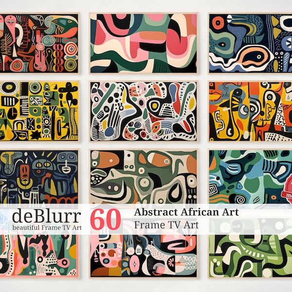 Frame TV Art • Abstract African Artwork • Set of 60Artworks • digital Art • for Samsung TV