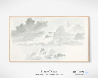 Frame TV Art Cloud Painting by Joseph August Knip • Cloudy Sky TV Art • Digital Downloadable Art • Instant Download • for Samsung Frame