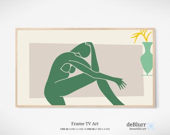 Frame TV Art Abstract Desing inspired by Matisse • Neutral Warm TV Art • Woman-Matisse-Style • Instant Download • for Samsung Frame