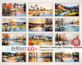 Frame TV Art • Abstract Landscape Paintings around the World • Season TV Artwork • Downloadable Art • for Samsung Frame
