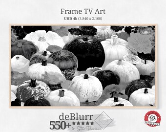 Frame TV Art Pumpkins in Black and White • Monochrome Fall Decor • Elegant Autumn Aesthetic • Instant Download • for all Frame TV Brand