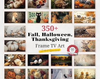 Frame TV Art • Fall, Halloween and Thanksgiving Bundle of 350+ Artworks • Cute Pumpkins, Ghosts and Skeletons  • Digital Instand Download