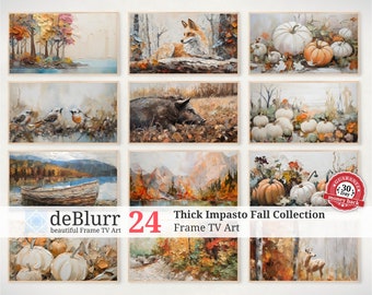 Impasto Fall Art for Frame TV: October Autumn Collection (Digital Download)
