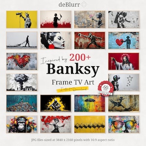 Banksy Inspired Frame TV Art: 200+ Spray Art Designs (Digital Download)