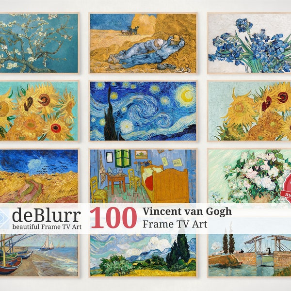 Frame TV Art Vincent van Gogh Paintings Bundle of 100 • Vincent van Gogh Frame Art • Gogh Frame TV Art • Instant Download • for Samsung tv