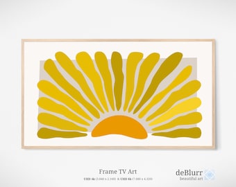Frame TV Art Abstract Desing inspired by Matisse • Modern Warm TV Art • Sunset Matisse Style • Instant Download • for Samsung Frame