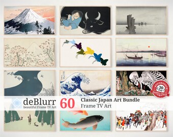 Frame TV Art: 60 Vintage Japanese Paintings (Instant Download)