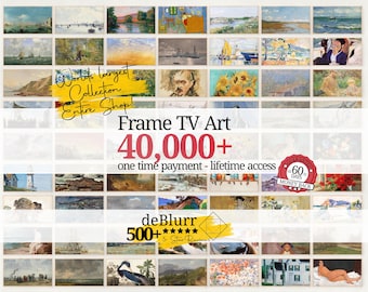 's Werelds grootste tv-kunstbundel met lijst • 40.000+ kunstwerken • Wekelijkse update • Eenmalige betaling • Directe download
