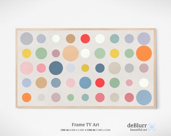 Frame TV-kunst Abstracte cirkels • Moderne lijstkunst • Abstracte neutrale lijstkunst • Digitaal kunstdecor • Direct downloaden • voor Samsung TV