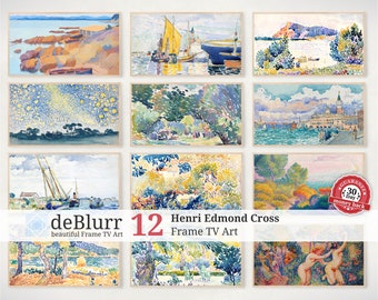 Frame TV Art Henri Edmond Cross Paintings Bundle • Set of 12 • Famous Artist Painting • Instant Download • for Samsung tv