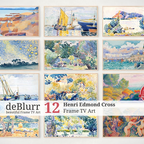 Frame TV Art Henri Edmond Cross Gemälde Bundle • 12er Set • berühmte Künstler Gemälde • Sofortiger Download • für Samsung TV