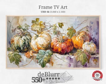 Fall Frame TV Art Fall Pumpkin Art • Impressionist Floral Design • Vibrant Home Decor • Colourful Living Room Wall Art • Instant Download