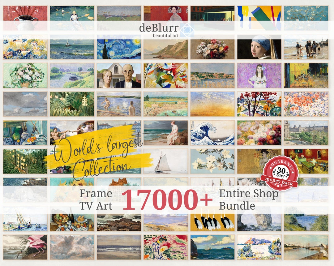 'S Werelds grootste tv-kunstbundel met lijst 17000 kunstwerken