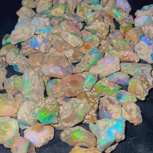 Opal Rough Lot AAA Grade Large Size Natural Play Color Ethiopian Welo Opal Raw Suitable For Cutting And Making Jewelry,Dry Opal Raw Gemstone