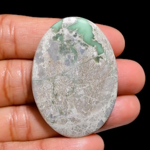 Natural Variscite, Variscite Oval Cabochon, Variscite Gemstone, Loose Gemstone, Variscite For Making Jewelry 59.00 Ct 43X31X6 MM AW-1010