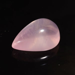 Natürlicher Rosenquarz Cabochon, loser Edelstein für die Herstellung von Schmuck, Birnenform, 30 Ct, 24X16X12 MM, Designer Rosenquarz für die Herstellung von Anhängern,