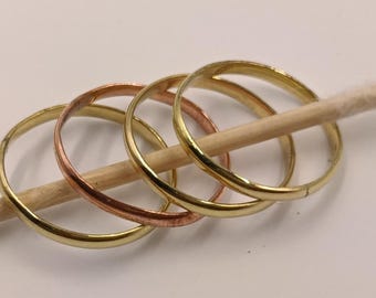 Solid 100% pure  Copper Brass Ring ,Set of4 Handmade Ring, Mixed Statement Promise Jewelry
