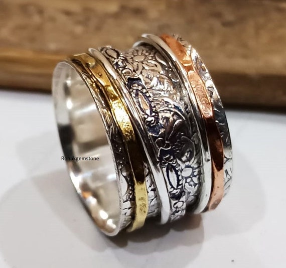925 Sterling Silver Moon Open Ring, Men'S Open Ring Rg6780