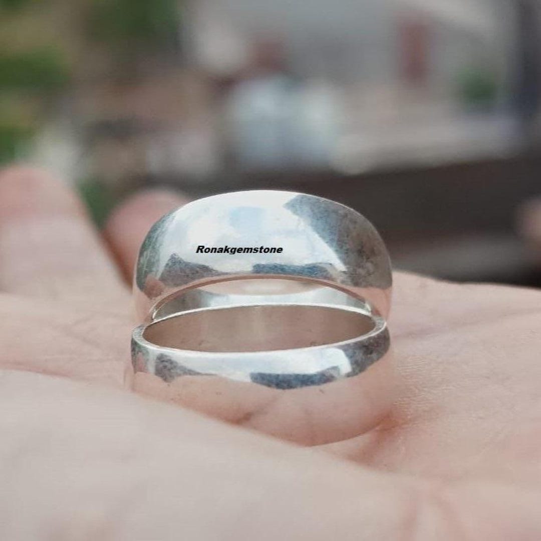 925 Sterling Silver Wide Band Ring | Minimalist Unisex Jewelry - Etsy