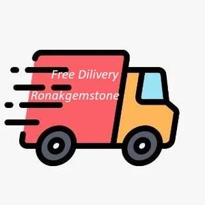 May include: A red and yellow delivery truck with the text "Free Dilivery Ronakgemstone" on the side.
