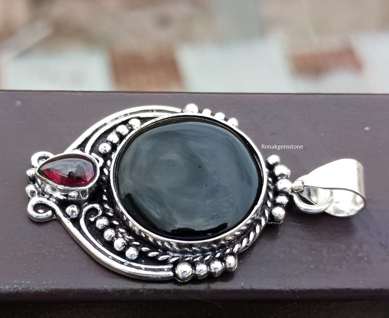 Black Onyx Pendant Round Shape Pendant Designer Black Onyx Black Onyx Pendant Round Shape Pendant Designer Black Onyx