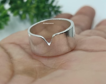 シルバーフラットシガーリング 5mm / 925スターリングシルバー / 光沢