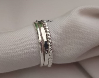 Silverly Fede Nuziale Russa In Argento Sterling Con Motivi Floreali Incisi | Anello A Cinque Fasce In Argento 925 | Anelli Ad Incastro Con Motivo Tribale | Gioielli Boho Per Le Donne - Foto 10