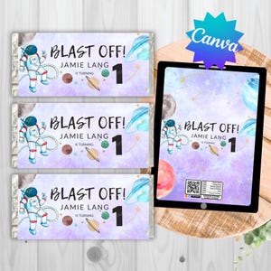 Espacio exterior, astronauta. Nave espacial. Recuerdos personalizados para fiestas de cumpleaños infantiles. Envoltorio para barra de chocolate. Mini etiquetas para chocolate.