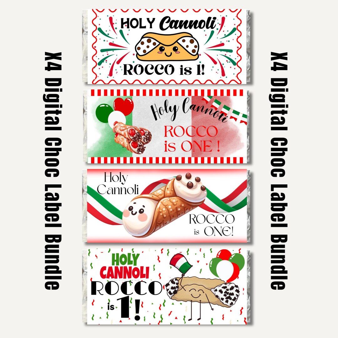 X4 Bundle Holy Cannoli. First Birthday. 1st Birthday Party Digital ...