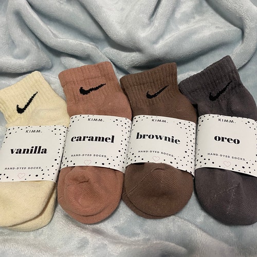 NIKE SOCKS Crew Hand Dyed Family Neutral Tones Etsy