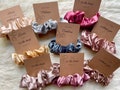 Bridesmaid & Maid of Honor Scrunchies | Wedding | questions | Bachelorette Party Gift | Guest Gift | Personalizable | Boho | Gift Box