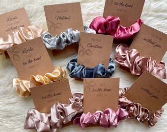 Scrunchies BRAUTJUNGFER & TRAUZEUGIN | Hochzeit | fragen | Geschenk JGA | Gastgeschenk | Personalisierbar | Boho | Geschenkbox