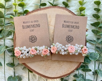 Flower Girl Hair Tie for Weddings | Flower | Personalizable | Gift | Flower Girl | Handmade | Ask | Wedding Favor | Boho
