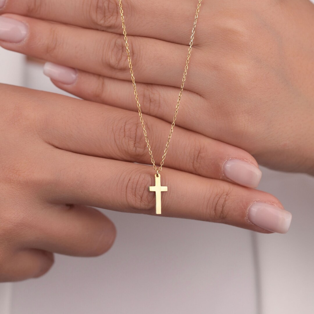 Minimal cross necklace Clearance
