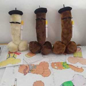 French Comedic Big Mouth Pet Plushie