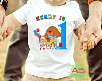 Boys Custom  Character Birthday T-shirt, Happy Birthday Shirt, CBeebies Birthday tshirt, Birthday t-shirt personalised, Custom kids birthday