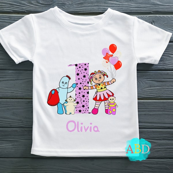 Personalised In the Night Garden Boys Girls Birthday T-shirt, Happy Birthday Shirt, Personalised kids tops, Birthday t-shirt personalised