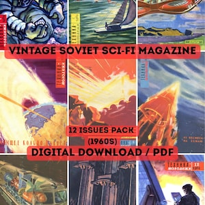 Full 1960 Soviet Magazine Tekhnika Molodezhi 12 Issues PDF Retro Futurism Sci-Fi Art Future Transport USSR Tech Archive Digital Download