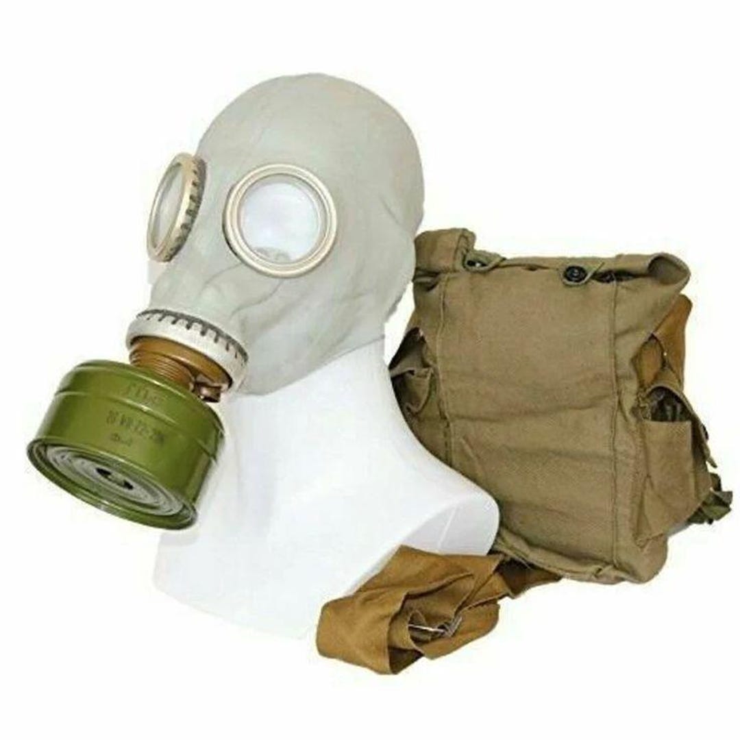 Vintage Soviet Gas Mask GP-5 Grey | Authentic USSR Military Surplus ...