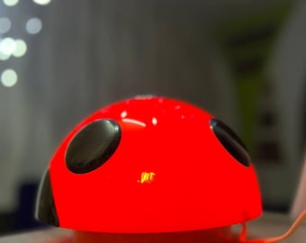 Lámpara soviética vintage con forma de mariquita – Luz nocturna de la era espacial de la URSS – Lámpara infantil rara de los años 80 – Incluye caja original