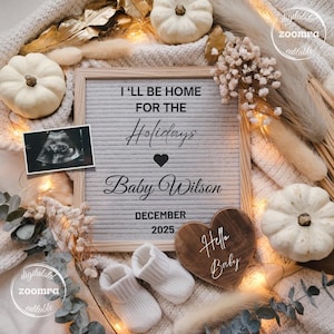 Thanksgiving Pregnancy Announcement: Editable Social Media Baby Reveal (Digital Download) November 2025