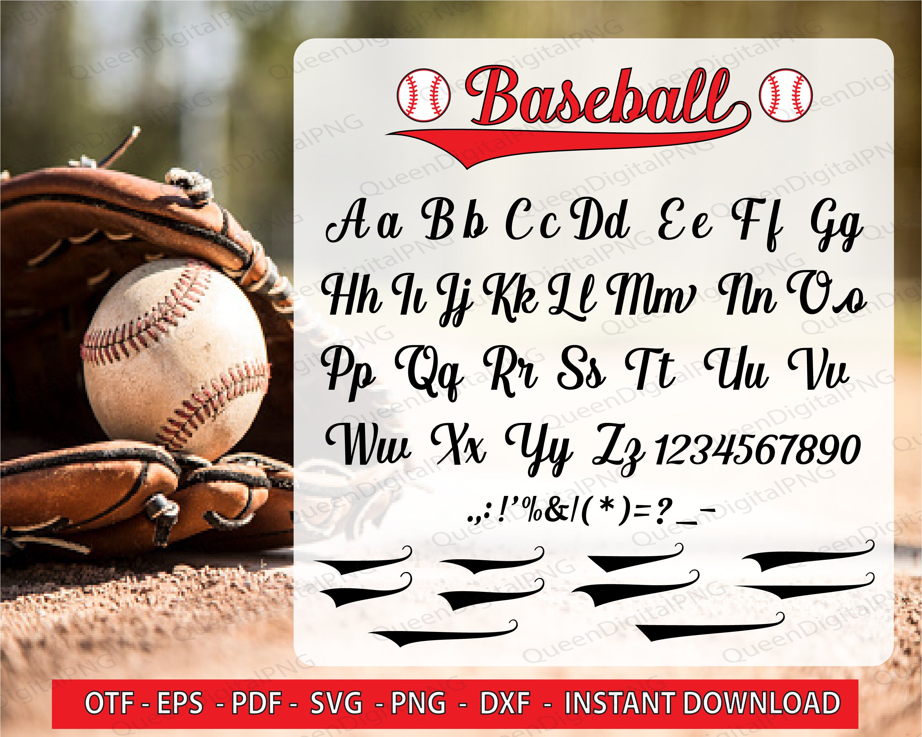 Baseball Font Otf ,baseball Font Svg,cuttable Fontink,baseball Font