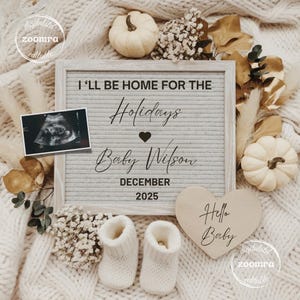 Thanksgiving Pregnancy Announcement: Editable Social Media Baby Reveal (Digital Download) November 2025