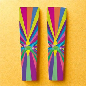 Multi Star Gloves – Fingerless Gloves,Festival Gloves, Rave Gloves, Colorful Fashion, Unisex Sun Protection,Costume Gloves