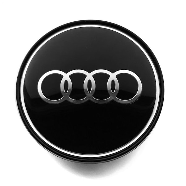 4 Stück 69 mm / 56 mm große Audi-Radnabenkappen mit neuem Logo