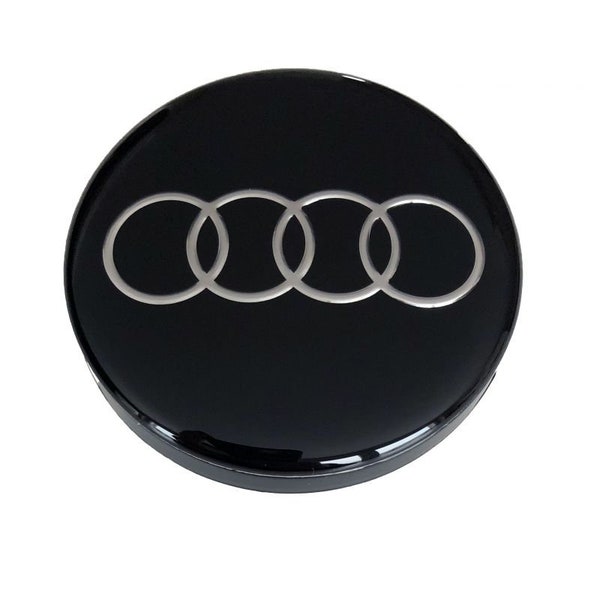 4 artículos Tapacubos centrales de rueda Audi de 56 mm / 51 mm cubren nuevo logotipo