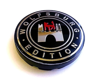 4 items 65mm / 57mm Wolfsburg wheel center hub caps covers new logo