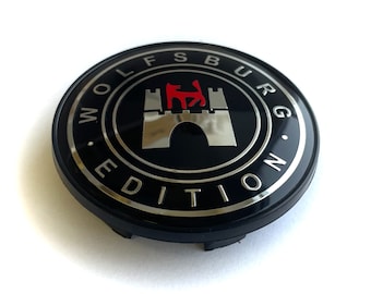 4 items 69mm / 56mm Wolfsburg wheel center hub caps covers new logo