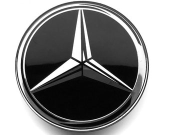 4 Stück 60 mm / 55 mm Mercedes Benz Radnabenkappen, Abdeckungen mit neuem Logo